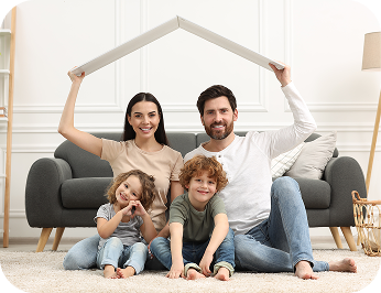 Familia en casa